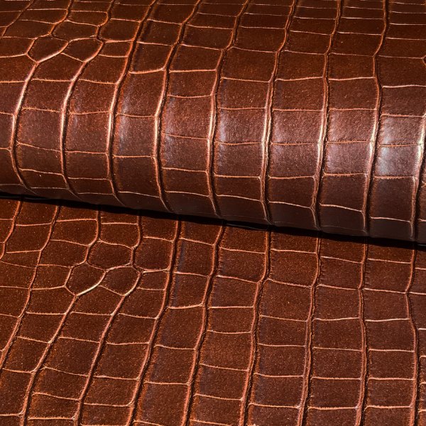 Bovine Leather Embossed Mock Croco 03508
